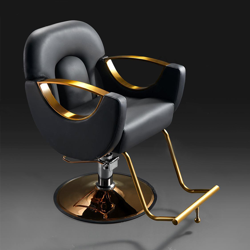 Spot Hot Sell High-end Bronzing Beauty Hair Chair Simple Day Style Hair Salon Special Release Chair Hair Salon Haircut Chair