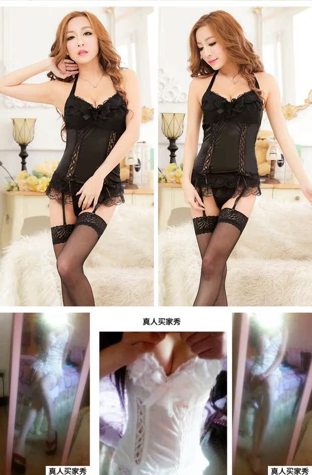 Bộ đồ vest trắng garter Bộ đồng phục gợi cảm vest vớ vớ vớ cực hấp dẫn quần tất nịt chân