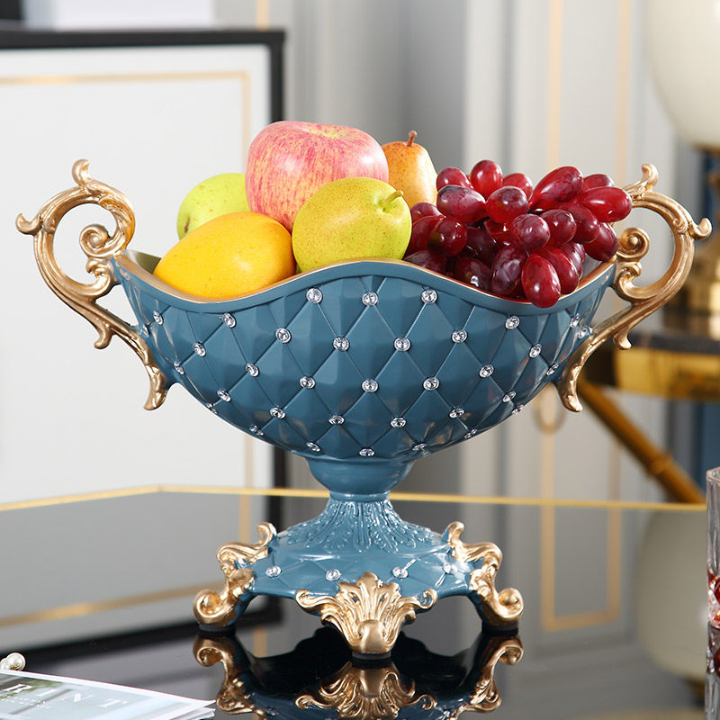 New Light Luxury Home Decoration Fittings High-grade Diamond Dry Fruit Disk Rotary Belt Dust Cover