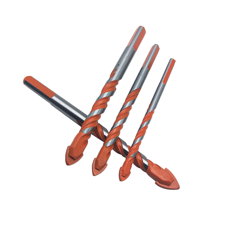 Tile bit 6mm double helix twist bar alloy one-word triangle drill tri-shank wall concrete hole opener