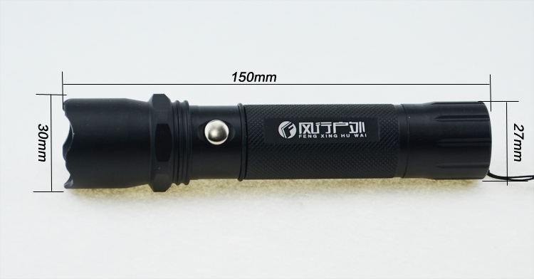 Đèn led chói zoom cố định tập trung sạc lại ánh sáng sạc pin 18650 pin ngoài trời đèn pin kiêm sạc dự phòng