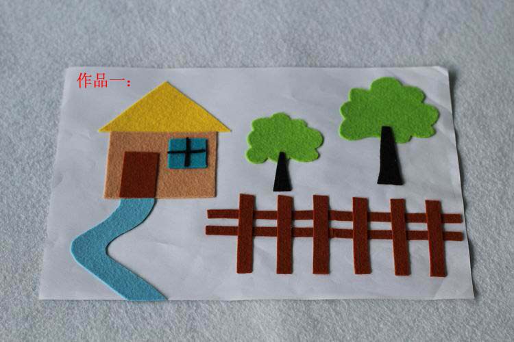 20-color puzzle hand-cut self-adhesive non-woven cardboard children's handmade