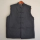 Áo khoác cotton nam, áo ấm bằng vải thô, áo vest trung niên màu xanh lá cây, có chần, bộ đồ Tang, dày, đồng phục dân tộc, mùa thu đông áo khoác không tay