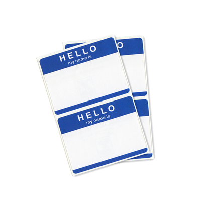 HELLO name sticker) Role sticker (10 packets for a total of 20 sticks) Action learning to break ice tools (handwriting)