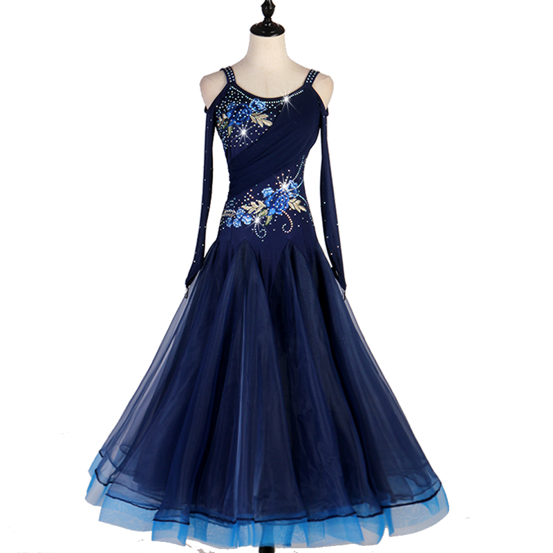 New product inlaid with Morden Dance Dress Performance Competition Suit National Standard Dance Social Dance Large Pendulum Skirt Waltz Dance Dress