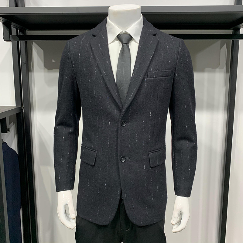 ABE big card manufacturer wool single western suit men's fashion casual sashimi with suit blouse fur pitchy jacket