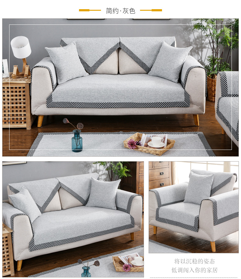 Người Trung Quốc phong cách sofa đệm mới bao gồm toàn bộ bìa armrest gỗ rắn sofa đệm bìa đệm tựa lưng Four Seasons vải chung khăn - Ghế đệm / đệm Sofa đệm lót ghế gỗ