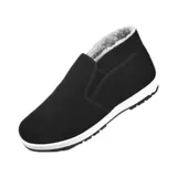 Высокие нескользящие утепленные удерживающие тепло зимние туфли, для среднего возраста