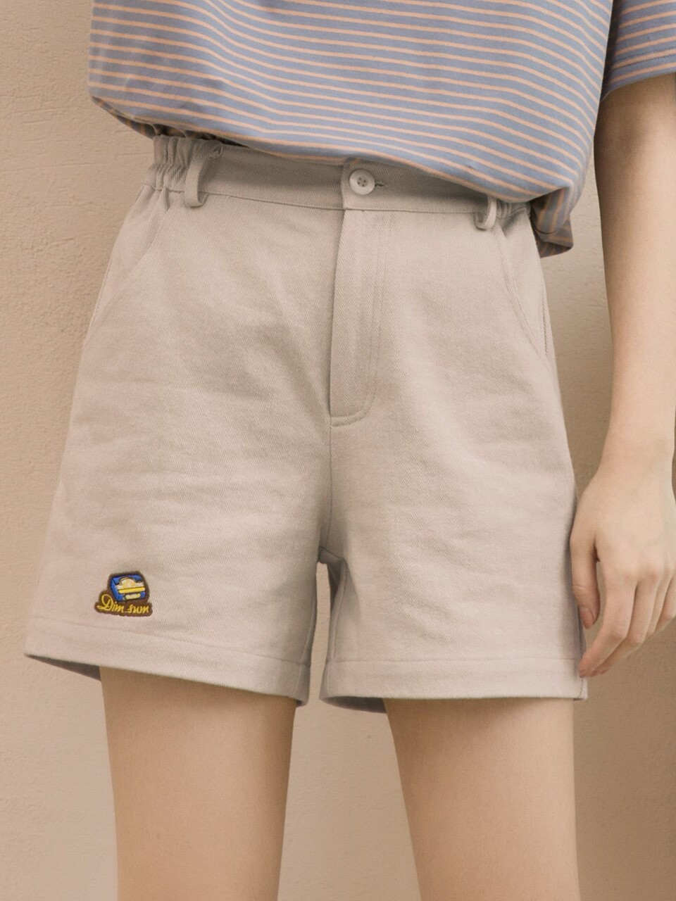 South Korea 2021 summer straight shorts women's loose waist Japanese work pants loose a word five-point high waist casual pants tide