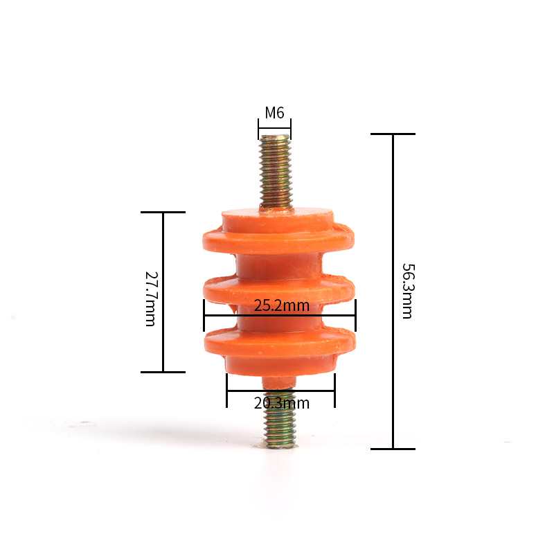 Low pressure yellow power distribution cabinet 3 * 30 M6 with screw rod zero row ground row insulator insulating column base