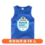 Mùa hè mỏng 3 chàng trai và cô gái childrens vest 5 bé vest bông trẻ em đáy 6 tuổi quần áo máy mèo ding-dong.