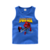 Childrens vest mùa hè mỏng 3 bé trai vest bông 5 tuổi bottomshirt Spider-Man Superman childrens mặc. 