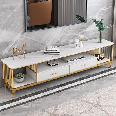 Light Extravagant Rock Board TV Cabinet Tea Table Combination Nordic Modern Brief small family Living room Marble TV Enclosure