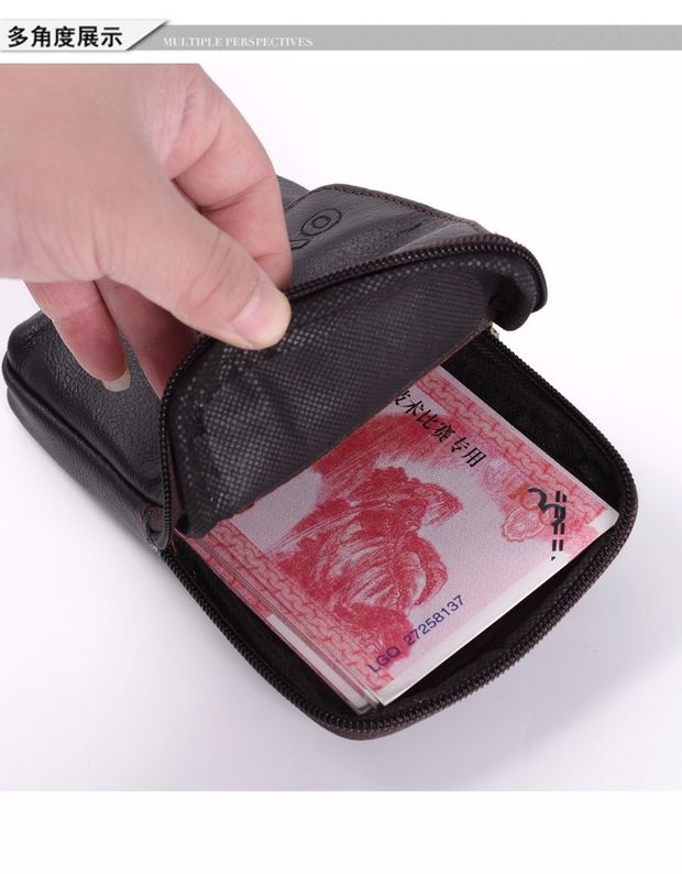 Túi điện thoại di động sáu inch ngang đeo đai đeo túi điện thoại di động cũ Túi nam 6 inch dọc treo thắt lưng da trường hợp điện thoại di động nam túi đeo nam