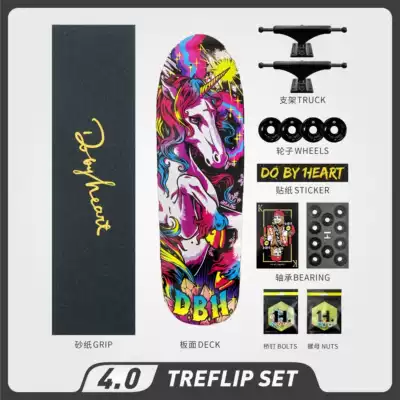 DBH skateboard professional four-wheel Big Fish board adult teenagers boys and girls beginners Brush Street Fish board