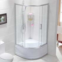 Bathroom simple high basin shower room Fan-shaped bath room bathtub shower screen partition