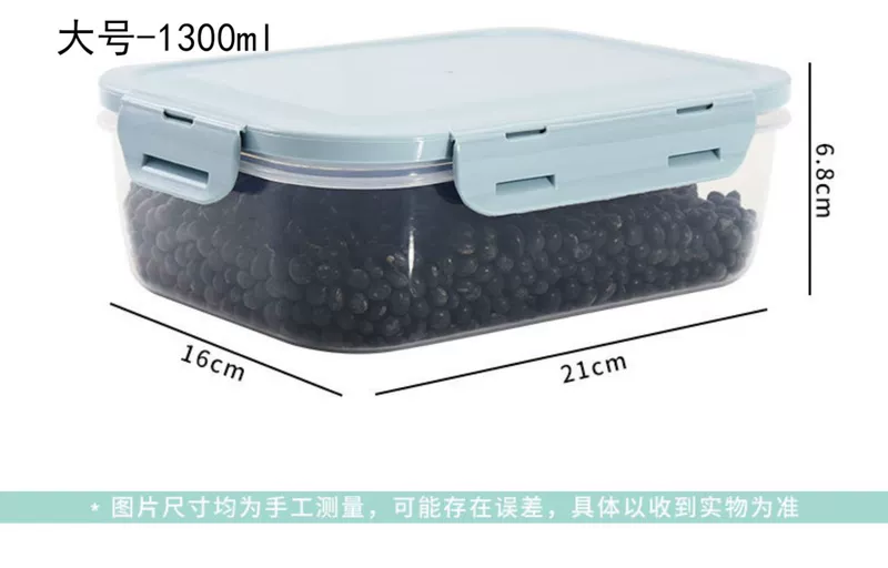 Lò vi sóng sưởi hộp ăn trưa nhà bếp nhựa tủ lạnh trái cây và rau lưu trữ hộp kín hình hộp lưu trữ hình chữ nhật - Hộp cơm điện sưởi ấm