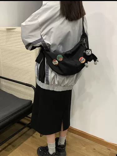 Водонепроницаемая универсальная черная нейлоновая сумка через плечо