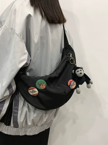 Водонепроницаемая универсальная черная нейлоновая сумка через плечо