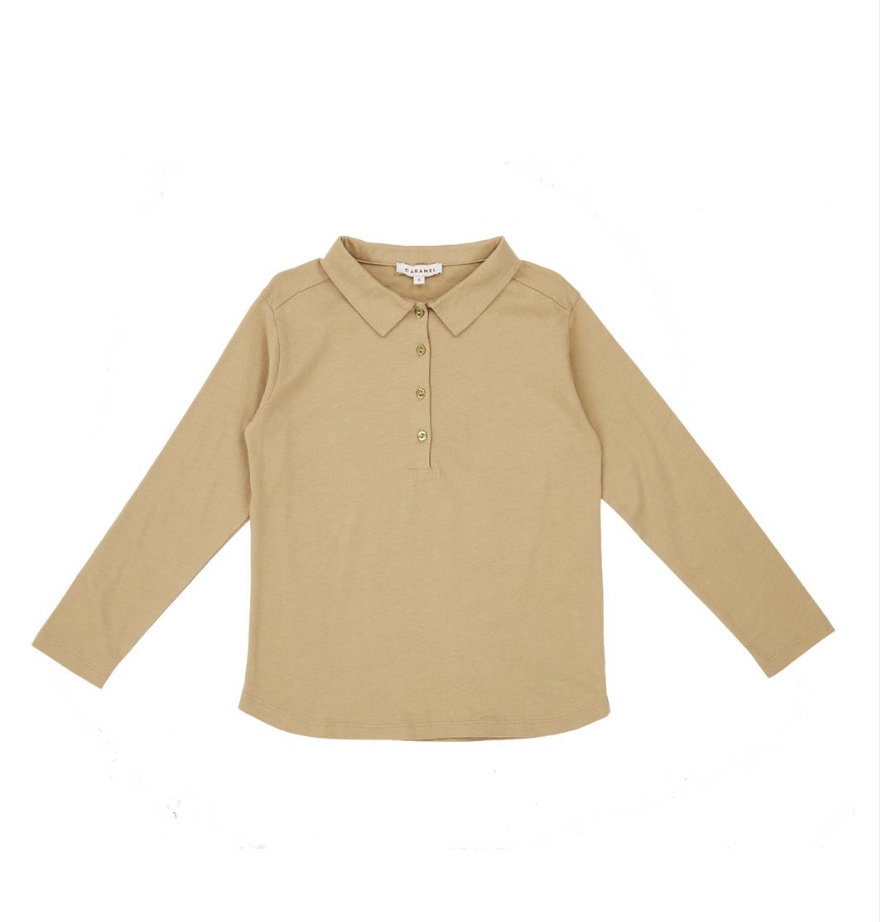 Spot caramel 20 spring summer New products Children boy long sleeve polo shirt T-shirt