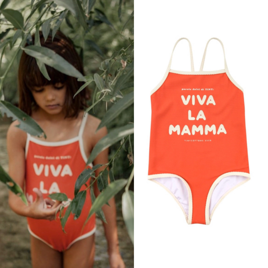 Spot tinycottons 20 spring and summer new products for children red girl with swimsuit
