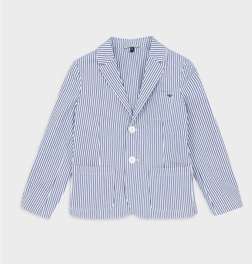 Spot Armani 20 Spring Summer New Products Children Boy Blue Striped Suit Jacket