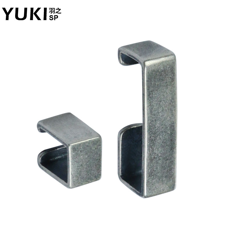 YUKI personality single men's and women's square simple silver ear clip vintage old ear bone clip No ear pierced ear jewelry