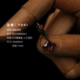 Красные небольшие дизайнерские серьги подходит для мужчин и женщин, с драгоценным камнем, европейский стиль