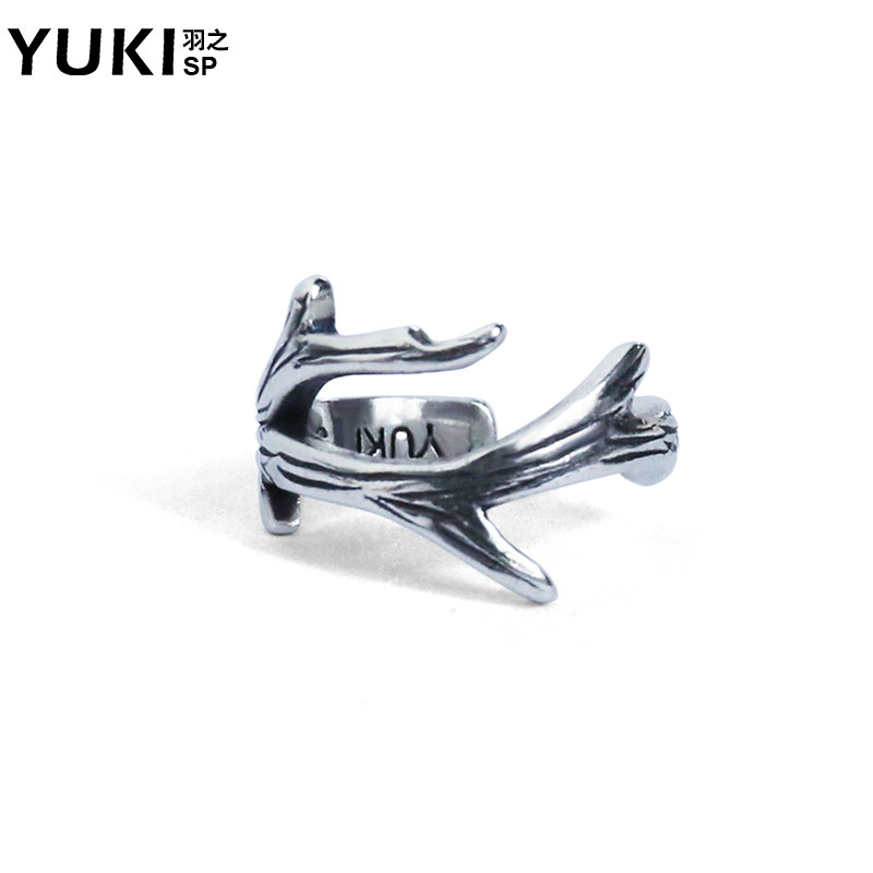 YUKI men's and women's 925 sterling silver ear clip temperament tide silver jewelry ear piercing ear bone clip earrings niche design sense new