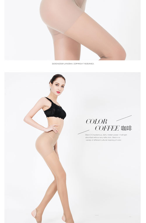 Langsha giẫm lên vớ nữ mùa hè siêu mỏng chống móc đen thịt màu cỡ lớn gợi cảm chín điểm romper vớ sỉ lẻ quần tất giá rẻ