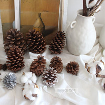 Forest ZAKKA natural big pine cones Natural pine tower dried fruits Country home decoration Christmas supplies Shooting props