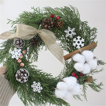 Rattan ring Rattan ring Tufu rattan DIY handmade door hanging floral wreath American country Christmas decoration dried flowers