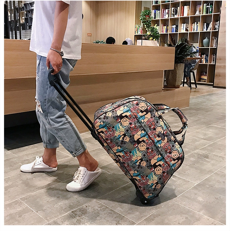 túi ngang du lịch Túi xe đẩy sức chứa lớn, túi du lịch, túi xách nữ, túi du lịch chặng ngắn, vali xách tay nam, túi kéo tay, túi hành lý chống nước balo đi du lịch cho nam túi đi du lịch