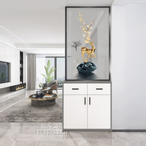 Art glass custom entry entrance living room storage shoe cabinet double-sided partition screen frosted tempered 2022 light luxury