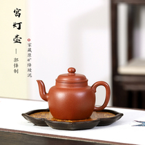 Yujia sand art Yixing purple clay pot full handmade teapot tea set Original mine downslope mud Palace Lamp pot