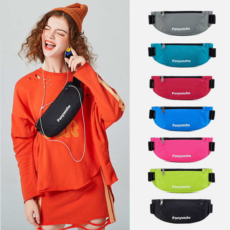Sports belt bag women running mobile phone bag men outdoor waterproof marathon fitness equipment invisible thin small belt bag