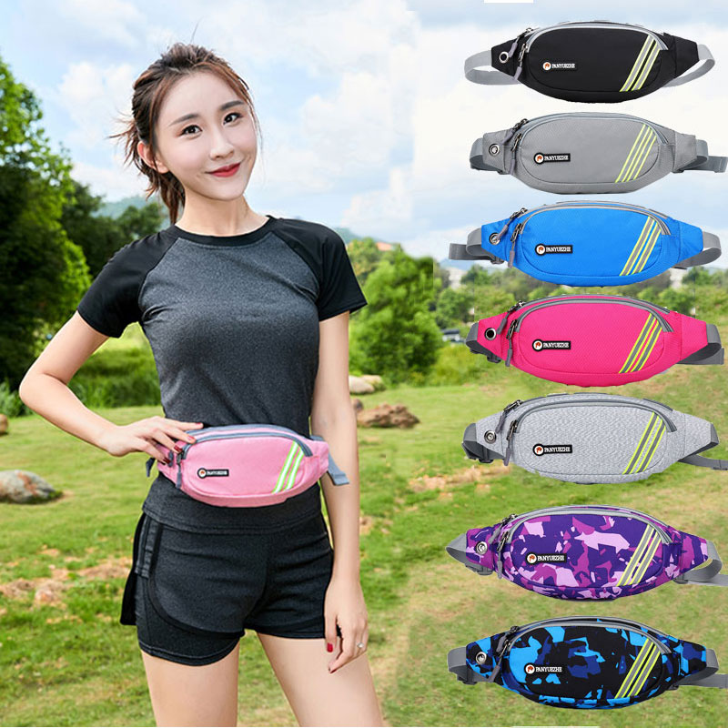 Sports fanny pack female 2021 new male outdoor running mobile phone Korean version fashion multi-functional travel waterproof large capacity