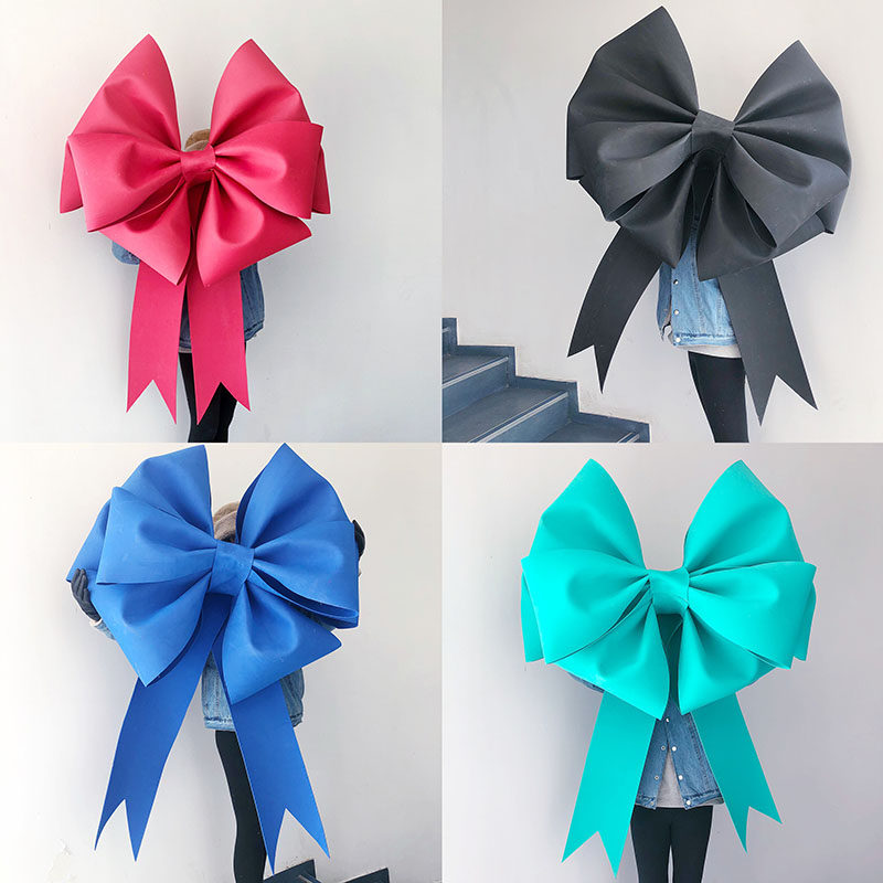 ins wind giant net red bow pendant 3mm color sponge paper has been cut diy material package christmas decoration