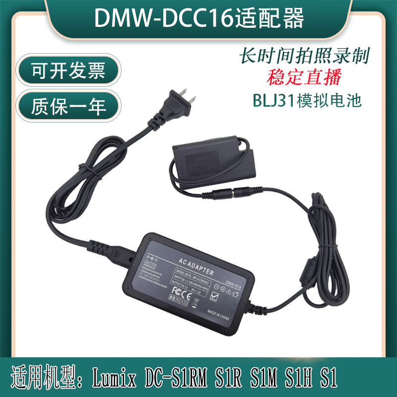 Suitable for Panasonic DC-S1RM DC-S1R DC-S1M S1H DMW-BLJ31GK fake battery external power supply