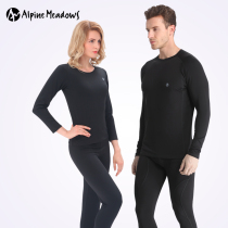 Cool Alpine Meadows quick-drying sweating outdoor thermal underwear winter fleece underwear set men and women
