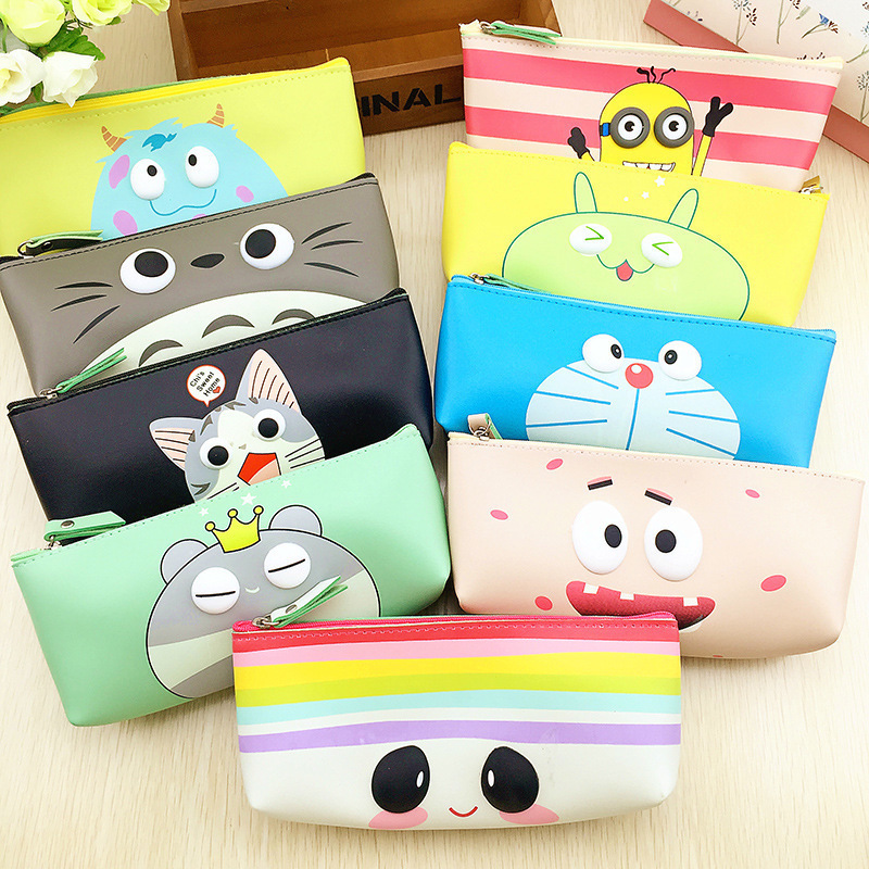 Han Edition Meng Pencil Bowl Bag Men and Female Cute Waterproof with Stationerbag Cardcard Stereo Pencil Box Change