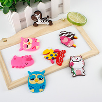 Refrigerator magnetic stickers Creative magnets Cartoon cute small animals Silicone magnet decorative stickers Three-dimensional message stickers