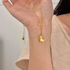 Ancient-Style Imitation Gold Three-Dimensional Foal Pendant Necklace, High-End Luxury, Zodiac Year of the Horse, Sweater Chain for Women