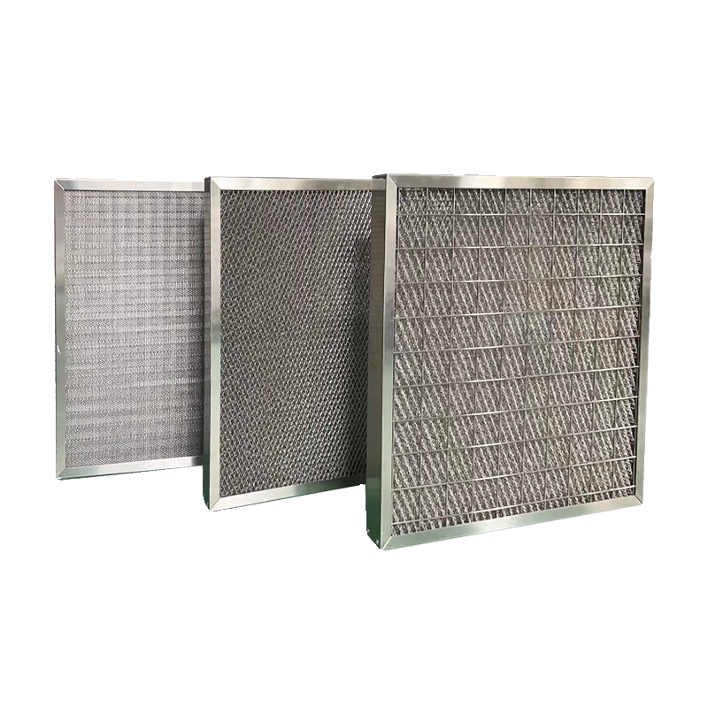 304 stainless steel filter plate demister drawer type oil fume filter washable corrugated mesh filter manufacturer