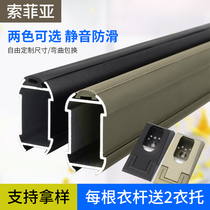 Thick wardrobe hanging clothes fixed accessories Sofia Champagne clothes through rod silent clothes crossrod corner button