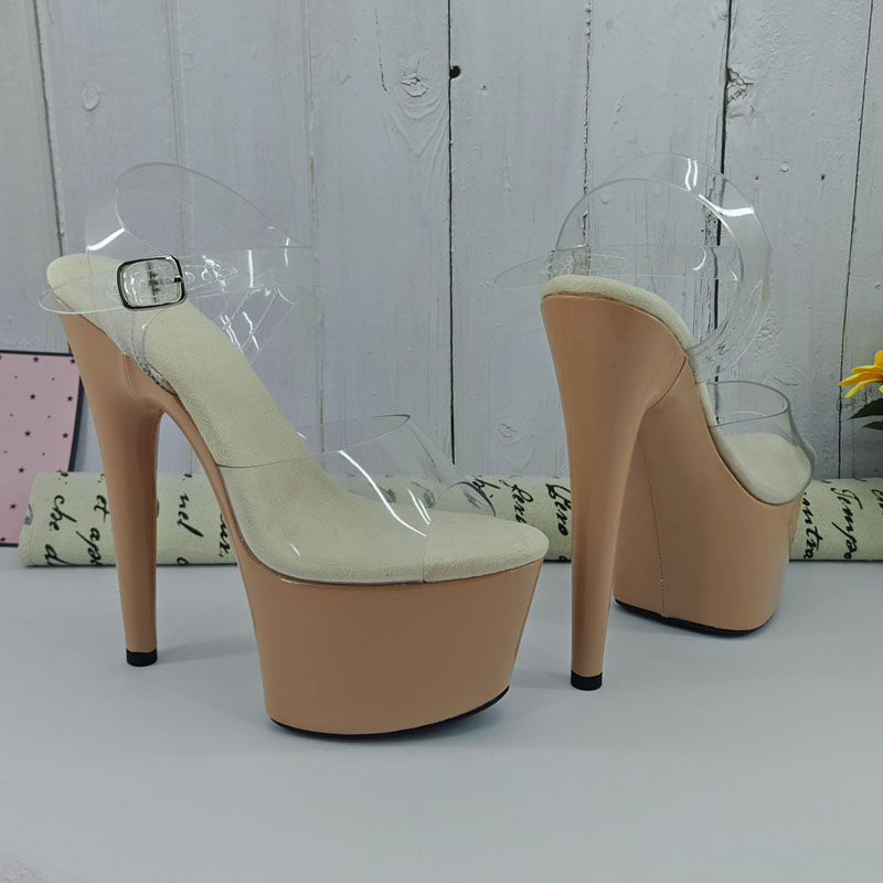 Leecabe new lead heels European and American stiletto model super high heel sandals pole dance high heels 1B