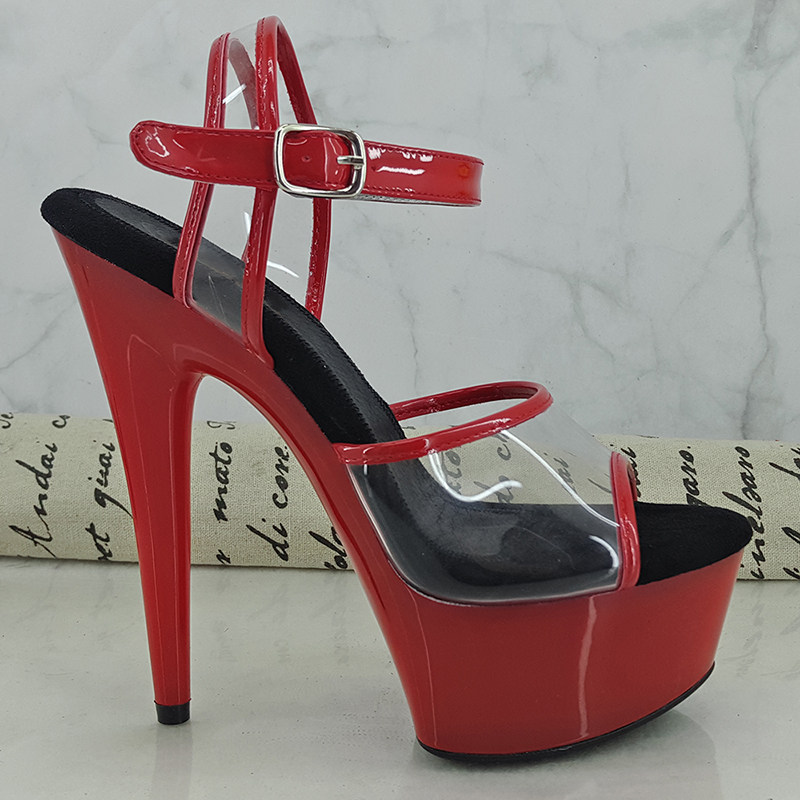 Leecabe new European and American pole dance high-heeled fashion fun catwalk super high heels dance high-heeled women's shoes 1K