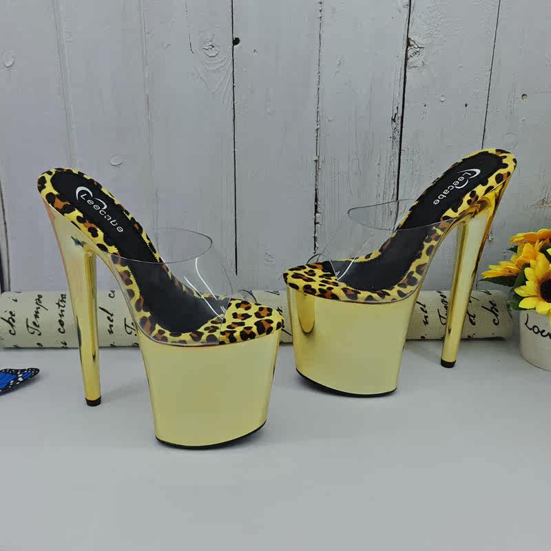 Leecabe new stage walking show High heel sandals anti-slip and sweat sexy high heel cool drag fashion BAO WELN shoes 1D