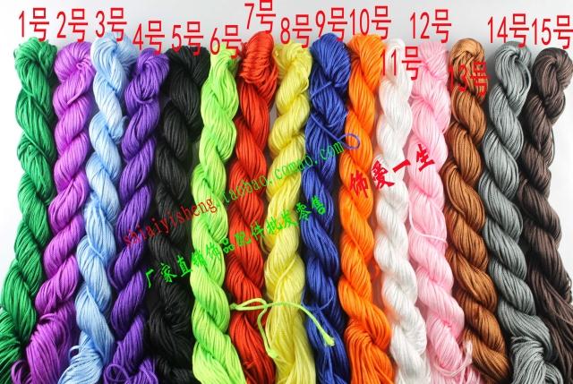 diy hand woven Taiwan line jade line Chinese knot wire 1MM rope hand woven rope bracelet 19 color