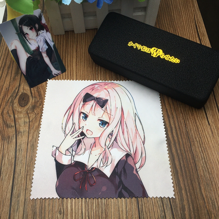 Miss Huiye Wants to Let Me Confession Peripherals Fujiwara Thousand Flowers Secretary Four Palace Huiye Anime Glasses Case with Lens Cloth Miss Huiye Wants to Let Me Confession Peripherals Fujiwara Thousand Flowers Secretary Four Palace Huiye Anime Glasses Case with Lens Cloth
